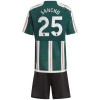 Camisola + Calções Manchester United Sancho 25 Criança Equipamento 2ª 23/24